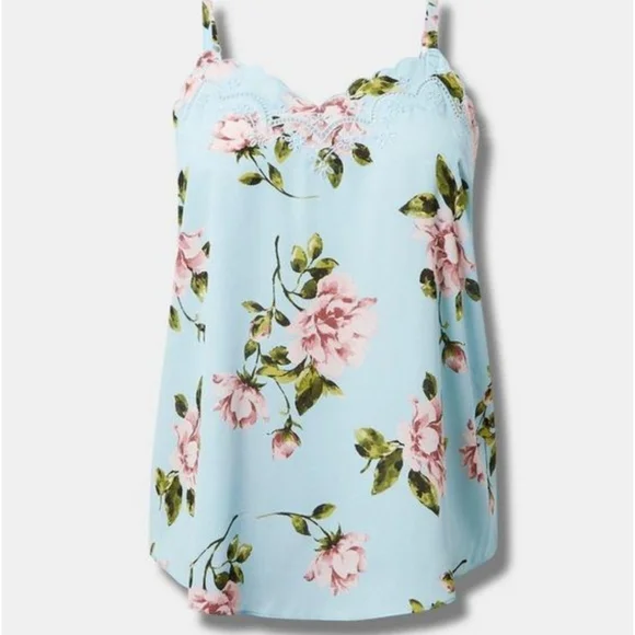🏷️TORRID Sophie Georgette Embroidered Cami Garden Blooms Size 2X - Picture 4 of 9